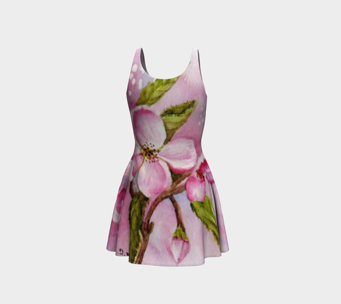 Pink Blossoms Flare Dress preview #3