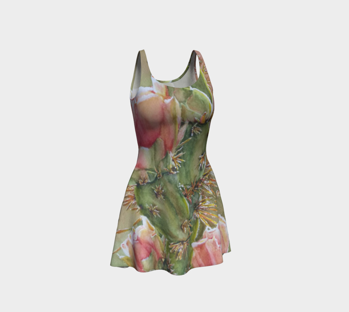 Peach Cactus Flare Dress preview #1
