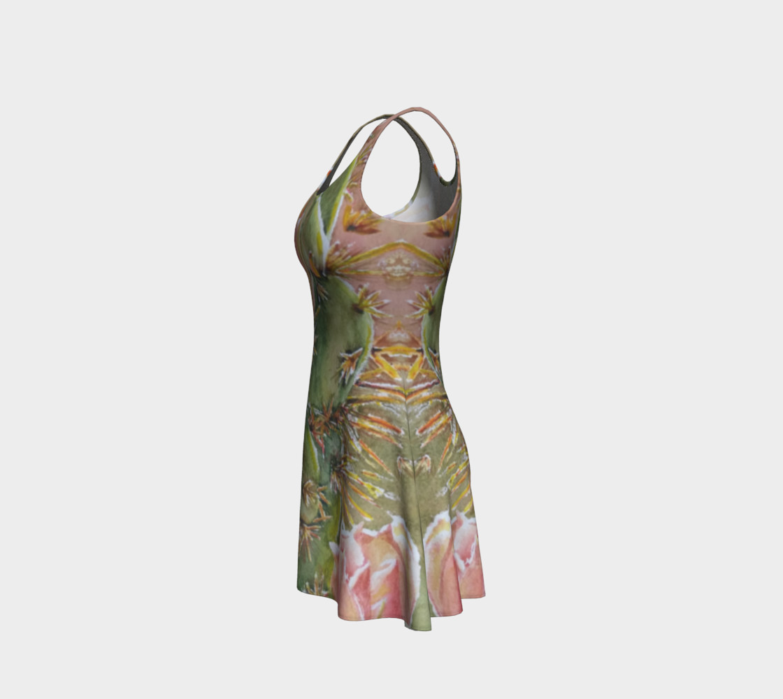 Peach Cactus Flare Dress preview #2