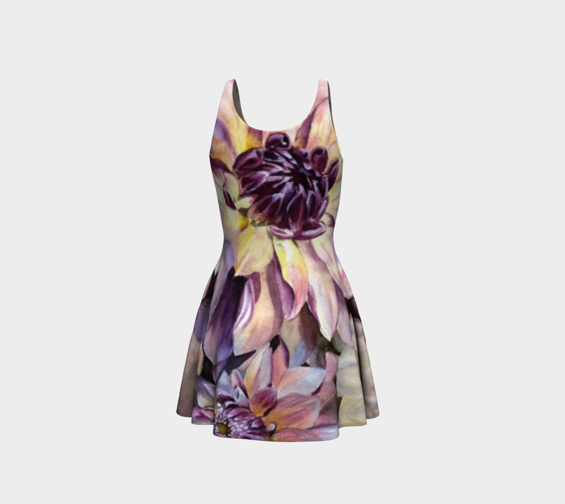 Dahlia Flower Flare Dress preview #3