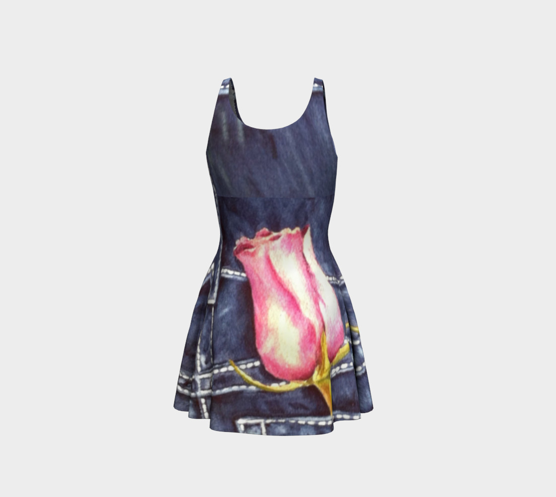 Pink Rose Flare Dress preview #3