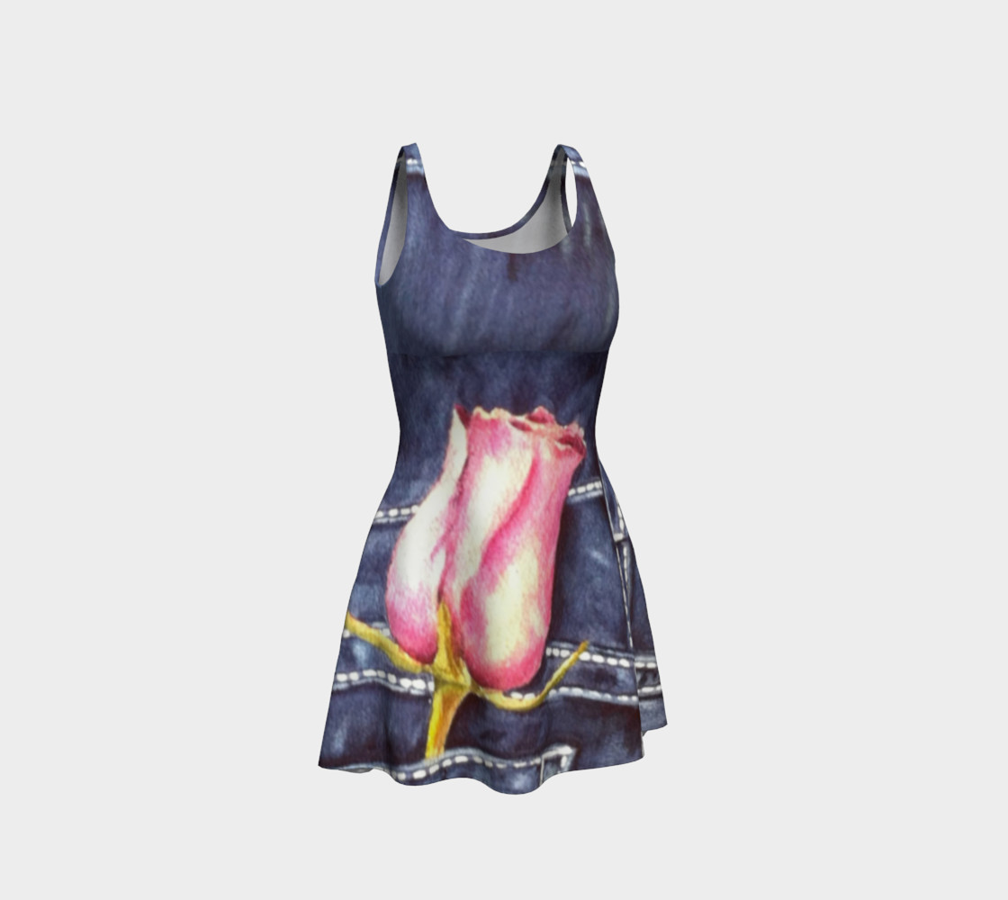 Pink Rose Flare Dress preview #1