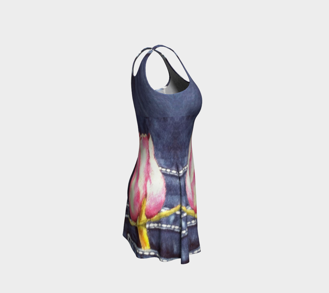 Pink Rose Flare Dress preview #4