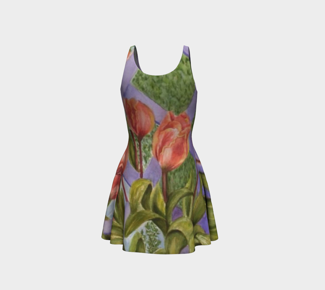 Orange Tulip Flare Dress preview #3
