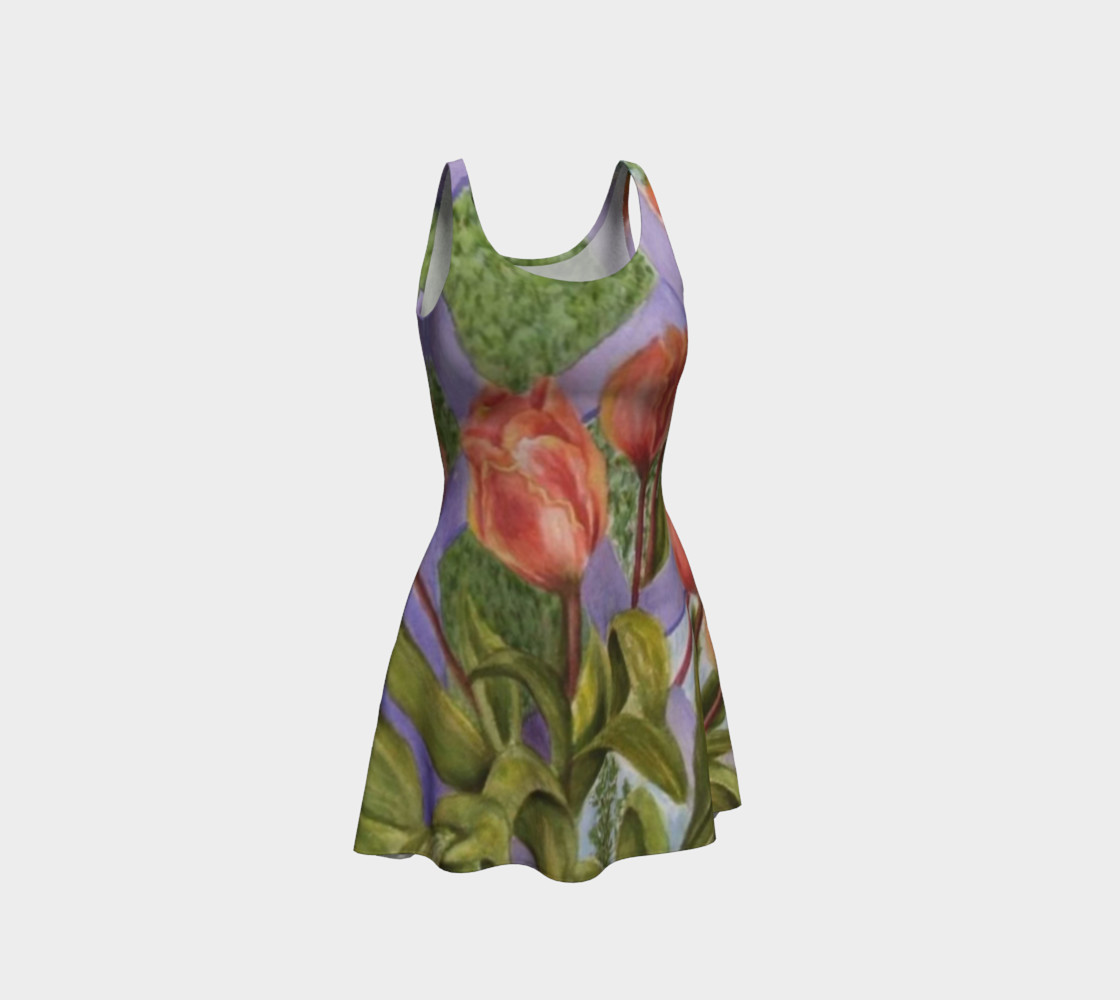 Orange Tulip Flare Dress preview #1