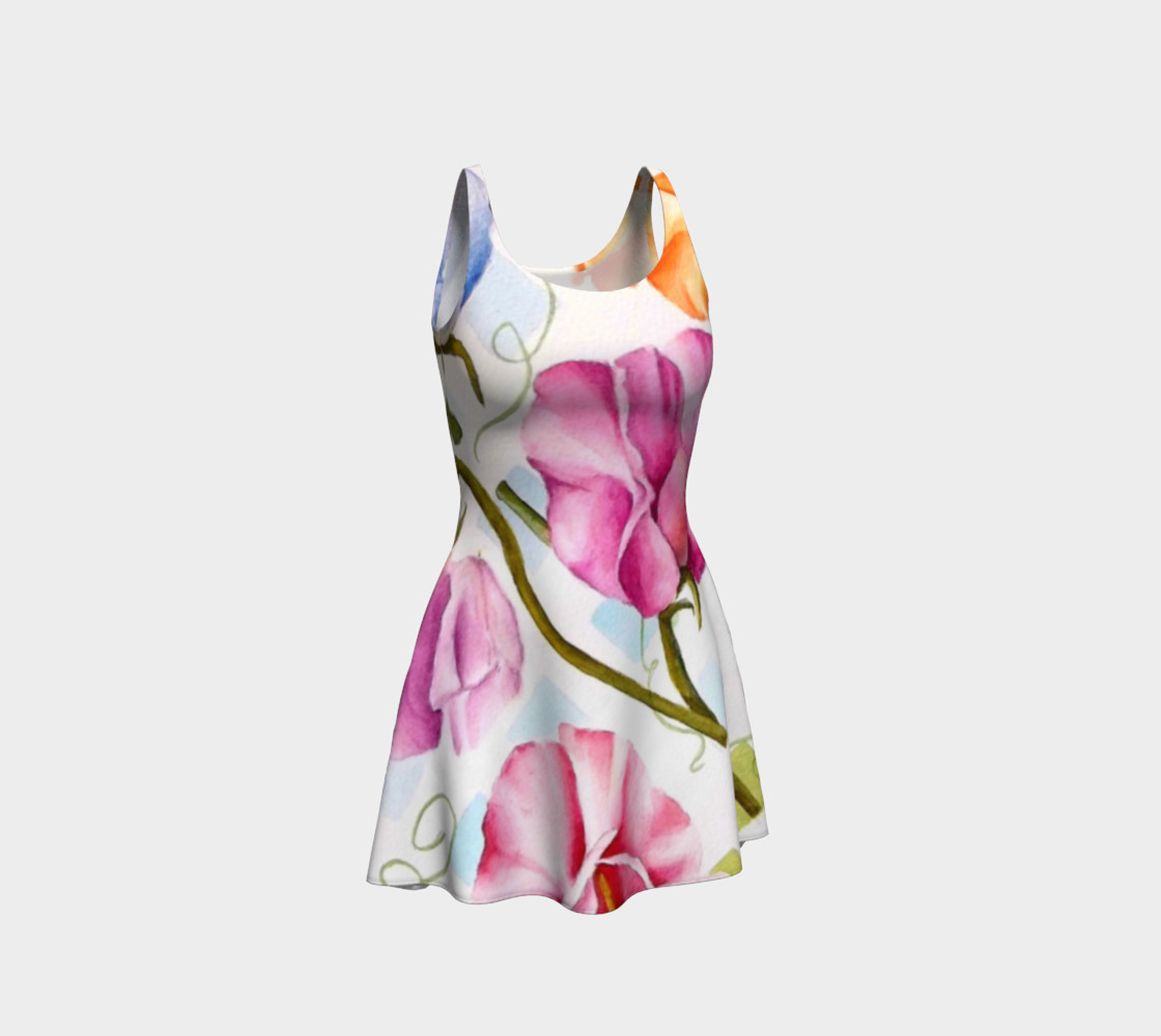 Pink Sweet Peas Flare Dress preview #1