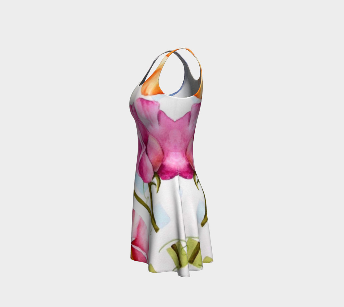 Pink Sweet Peas Flare Dress preview #2