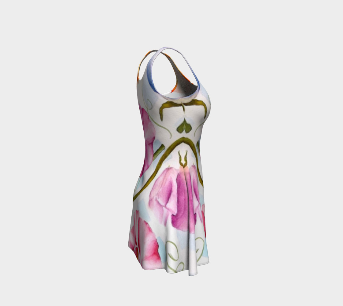 Pink Sweet Peas Flare Dress preview #4