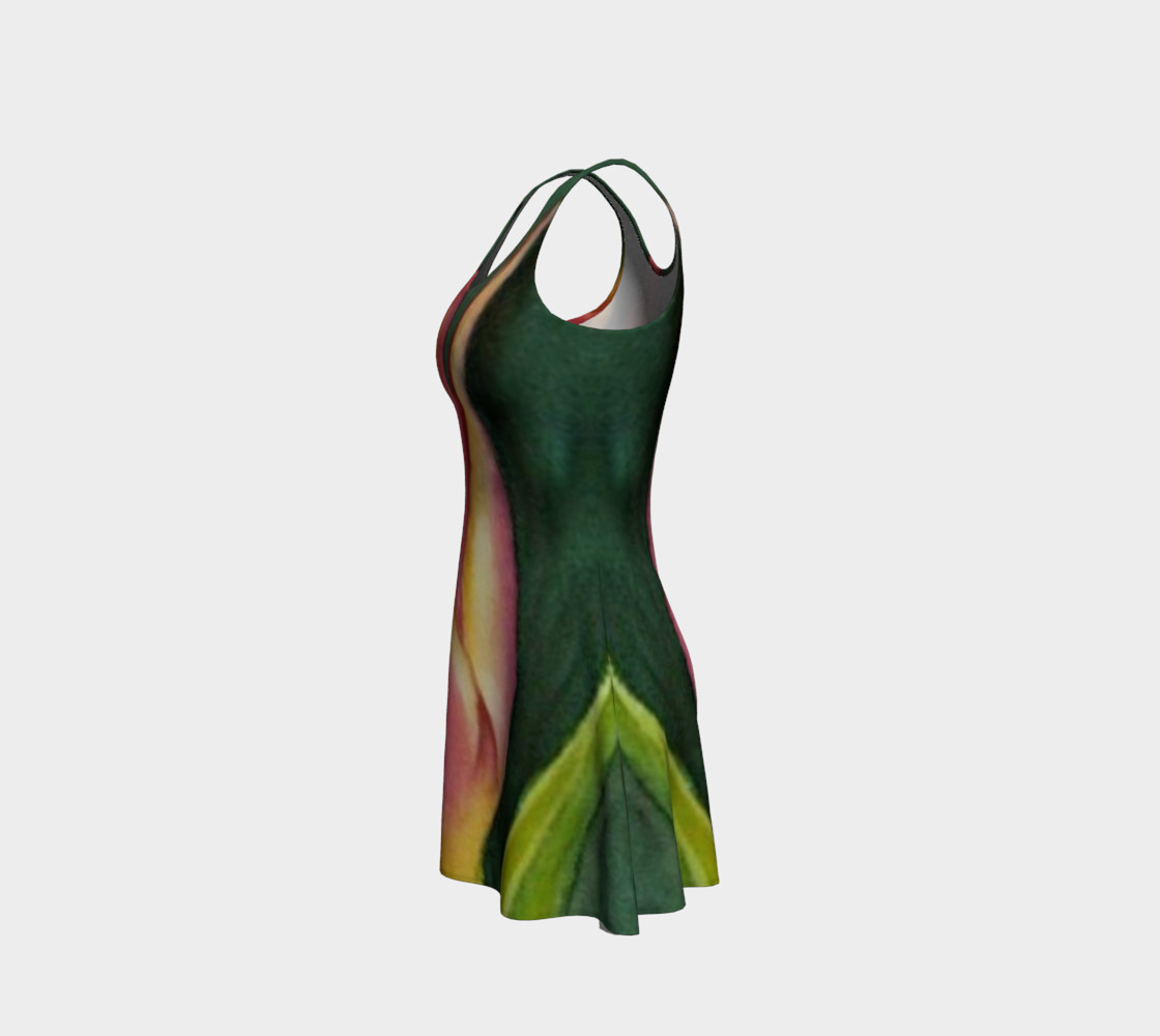 Orange Yellow Tulip Flare Dress preview #2