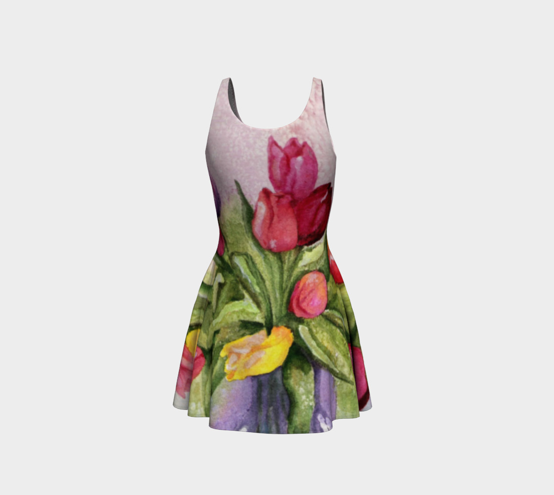 Tulip Bouquet 2 Flare Dress preview #3