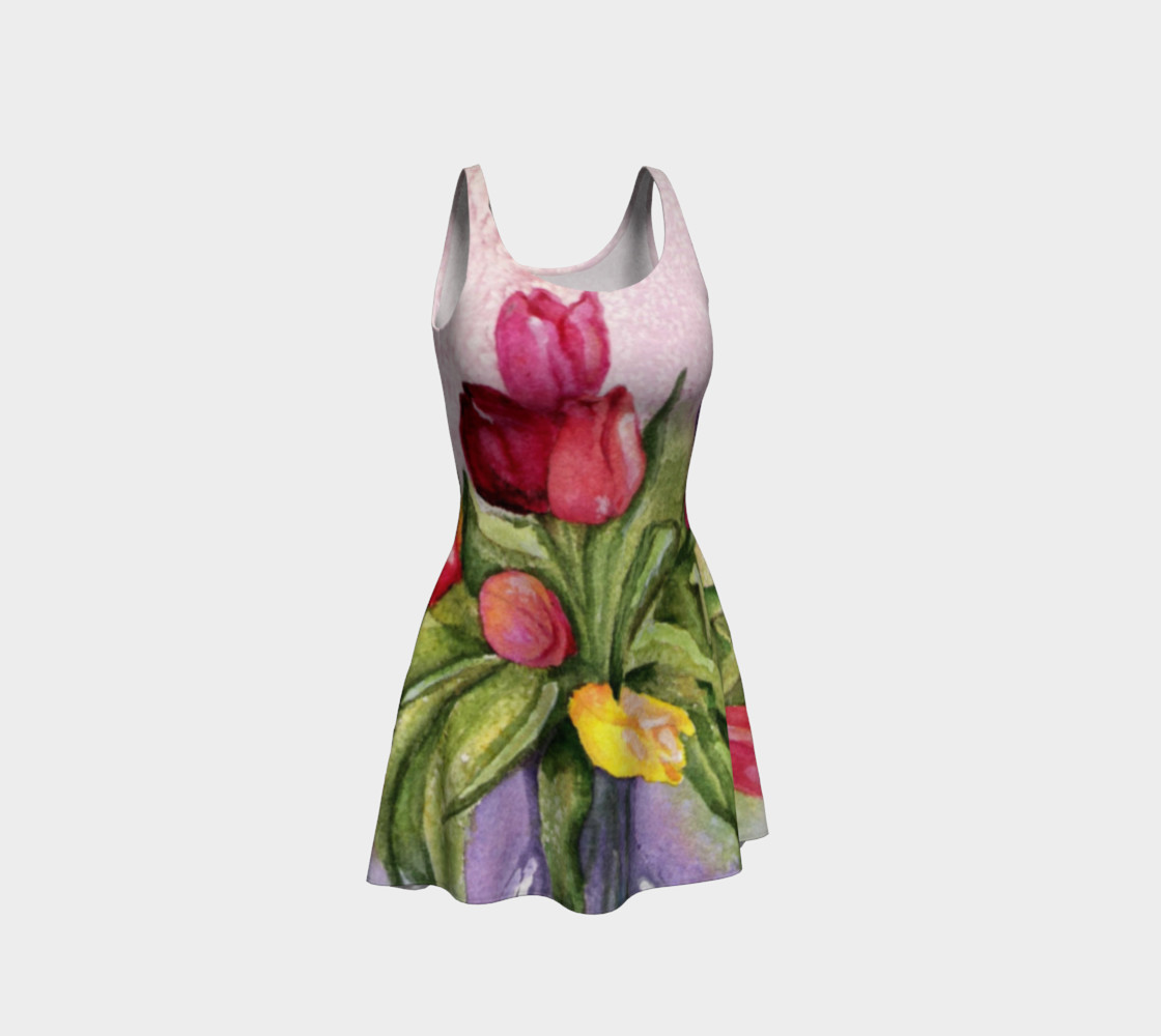 Tulip Bouquet 2 Flare Dress preview #1