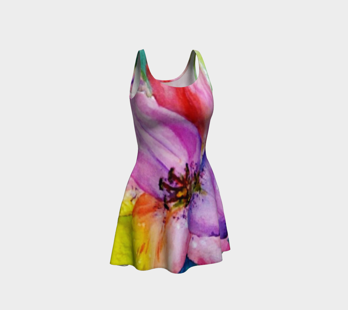 Neon Lily Flare Dress preview #1