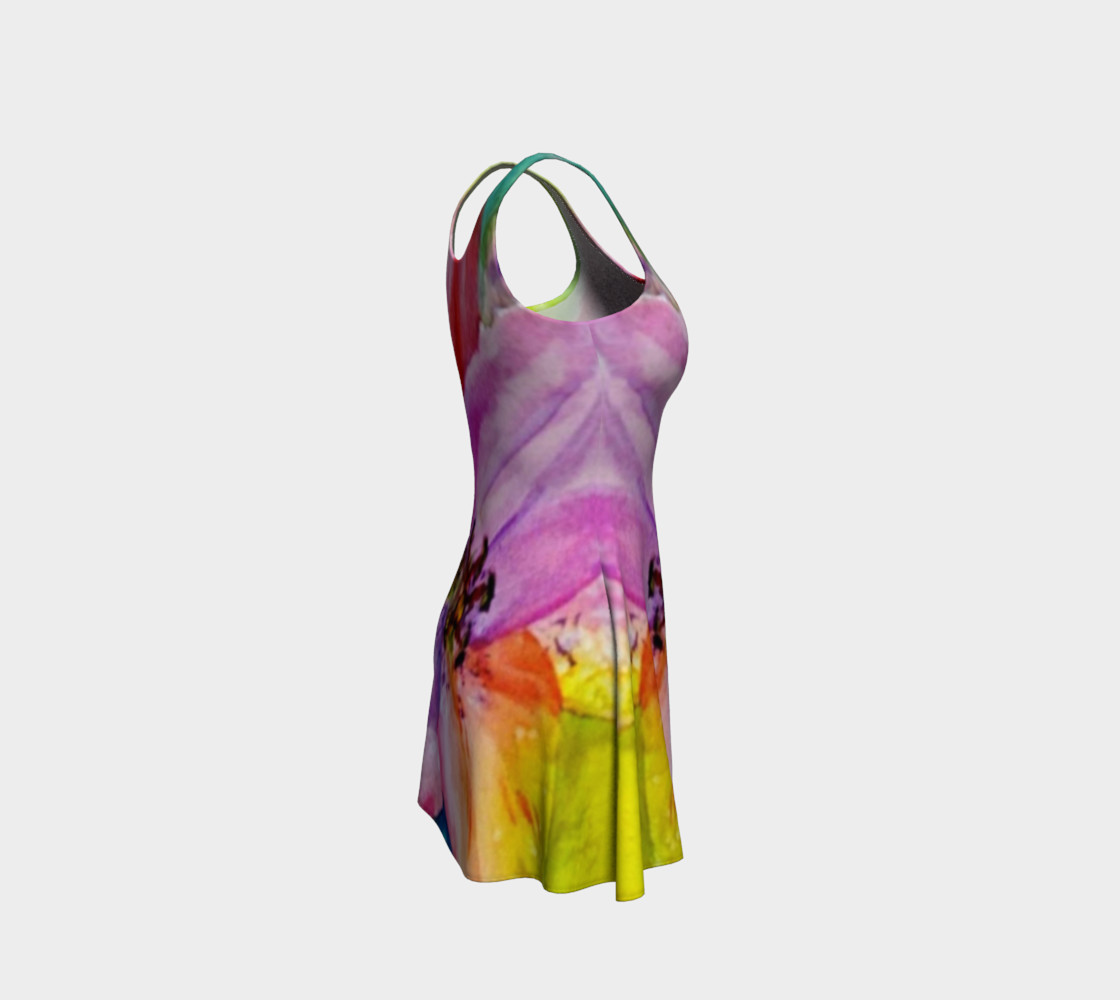 Neon Lily Flare Dress preview #4