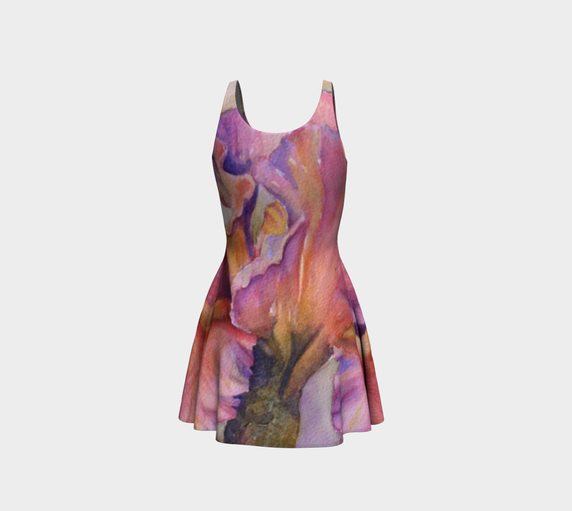 Pink Iris Flare Dress preview #3