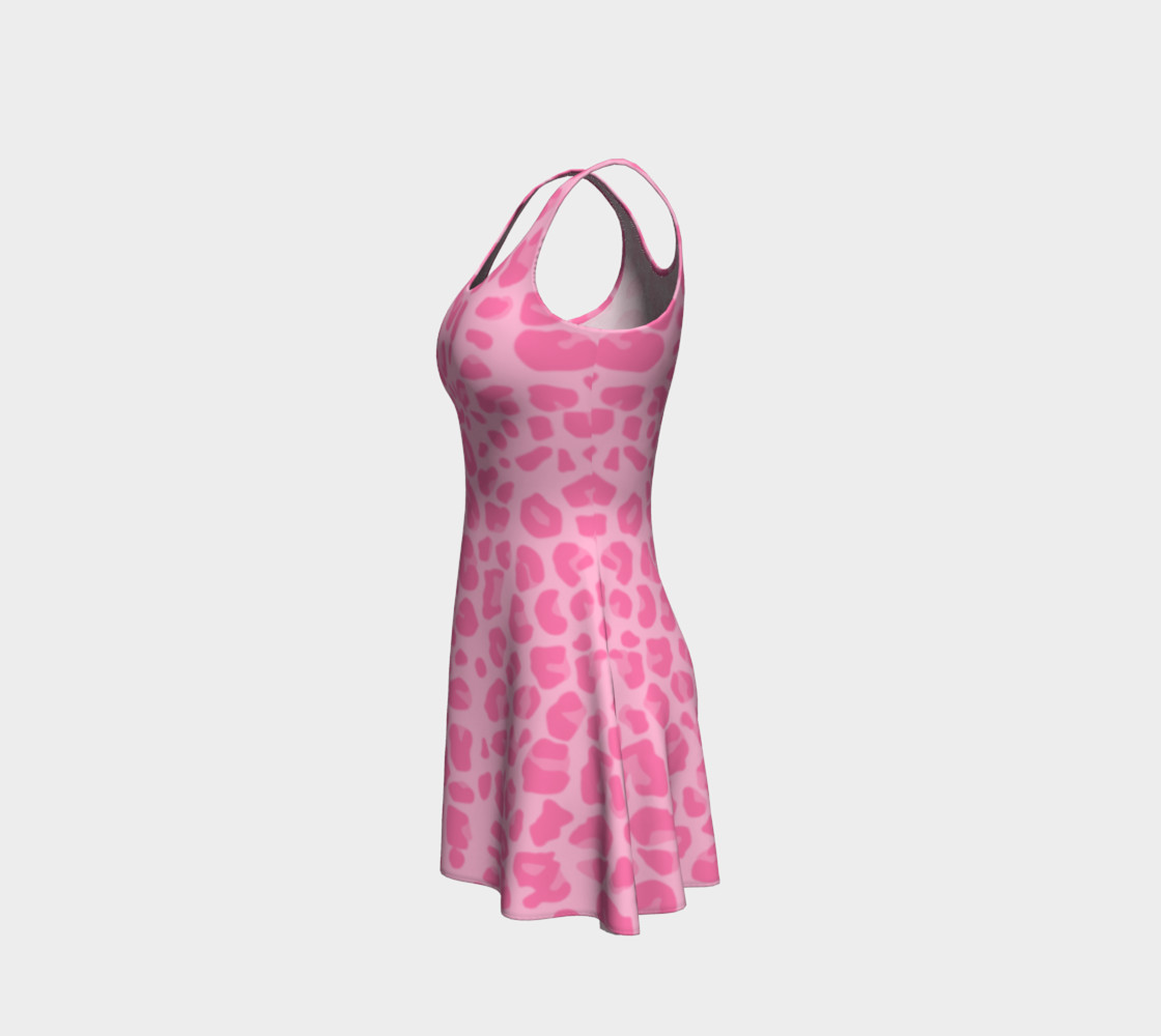 Pastel pink leopard print dress preview #2
