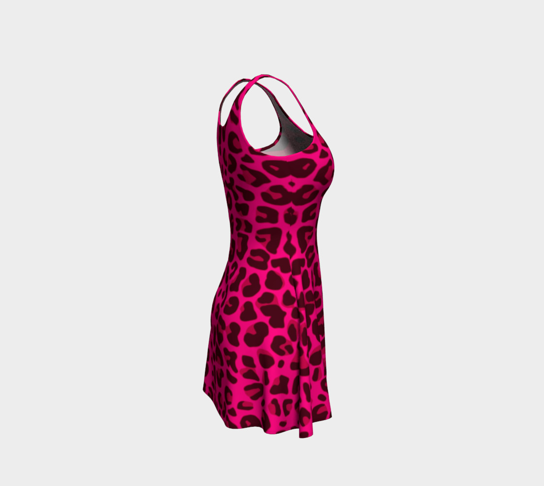 Hot pink leopard print dress thumbnail #5