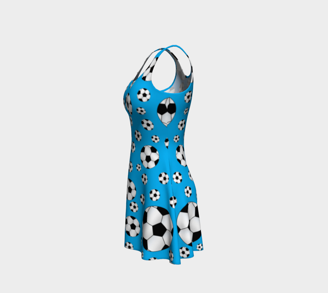 Sky blue soccer balls dress preview #2