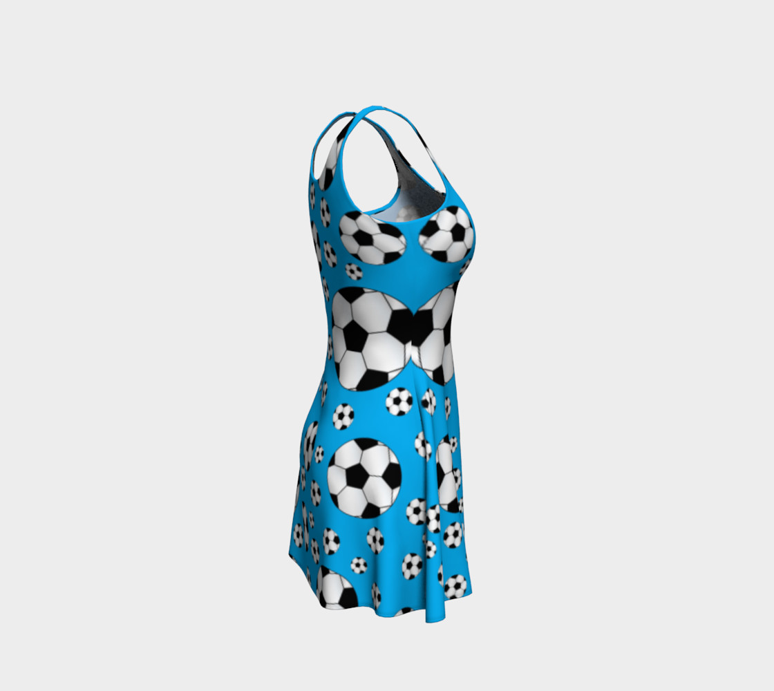 Sky blue soccer balls dress preview #4