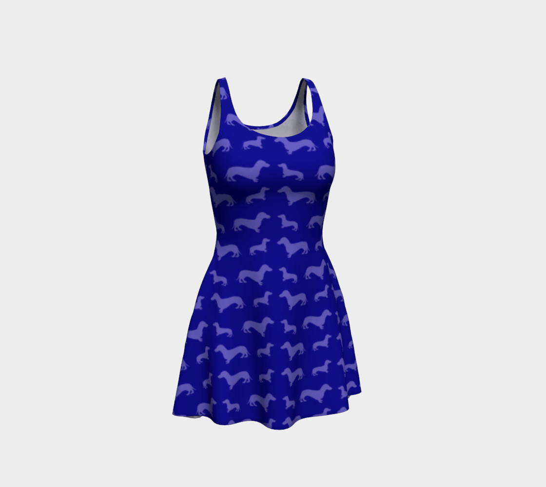 Blue dachshund dress preview #1
