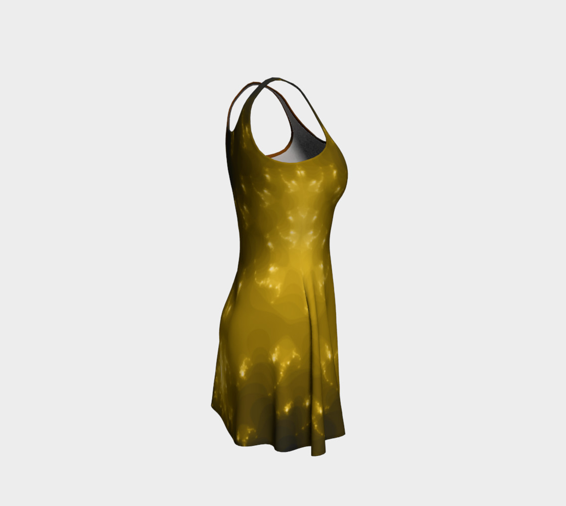 Orange and Yellow Burst of Light Flare Dress preview #4