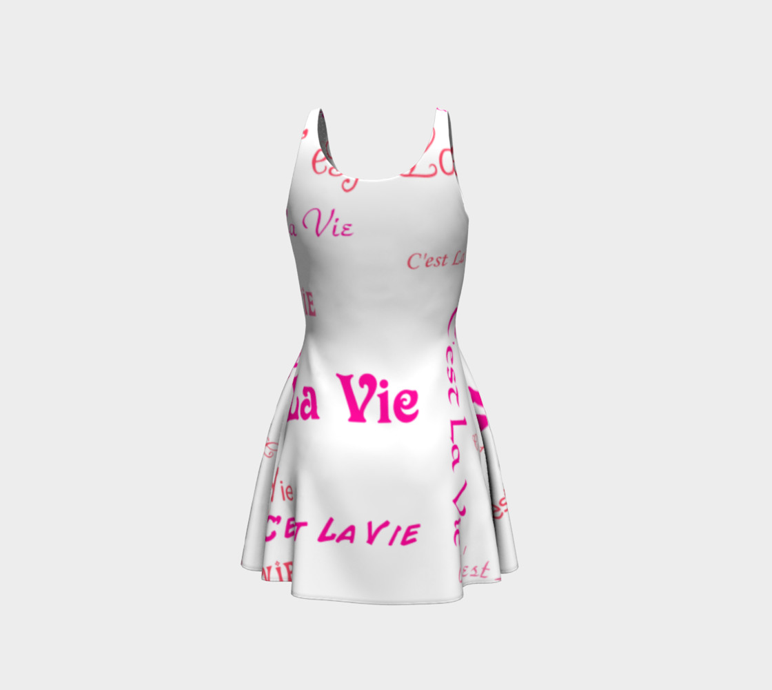 Fuchsia C'est La Vie Flare Dress preview #3