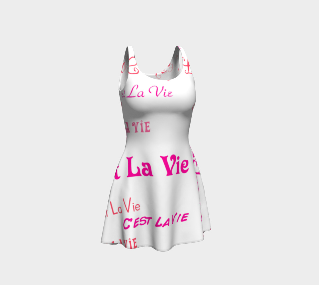 Fuchsia C'est La Vie Flare Dress preview #1