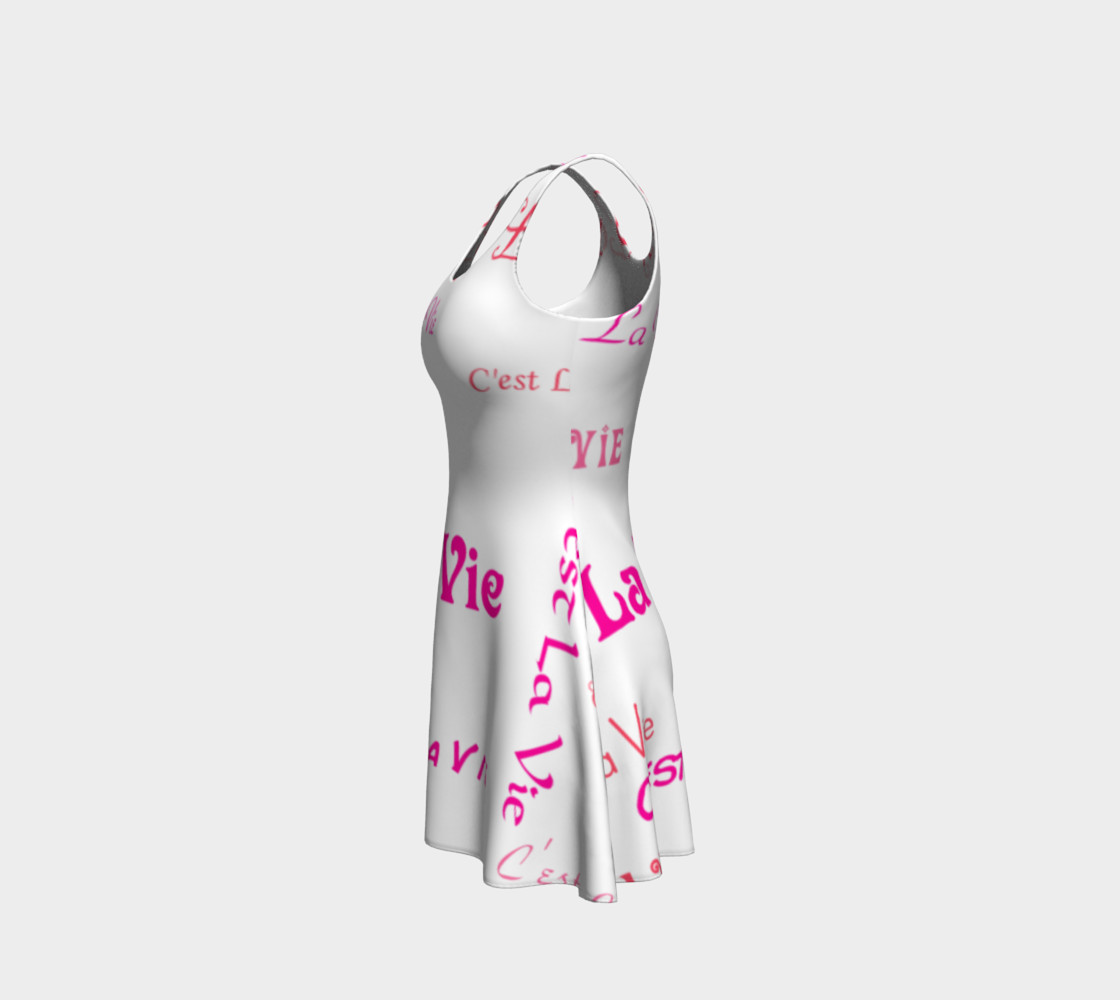 Fuchsia C'est La Vie Flare Dress preview #2