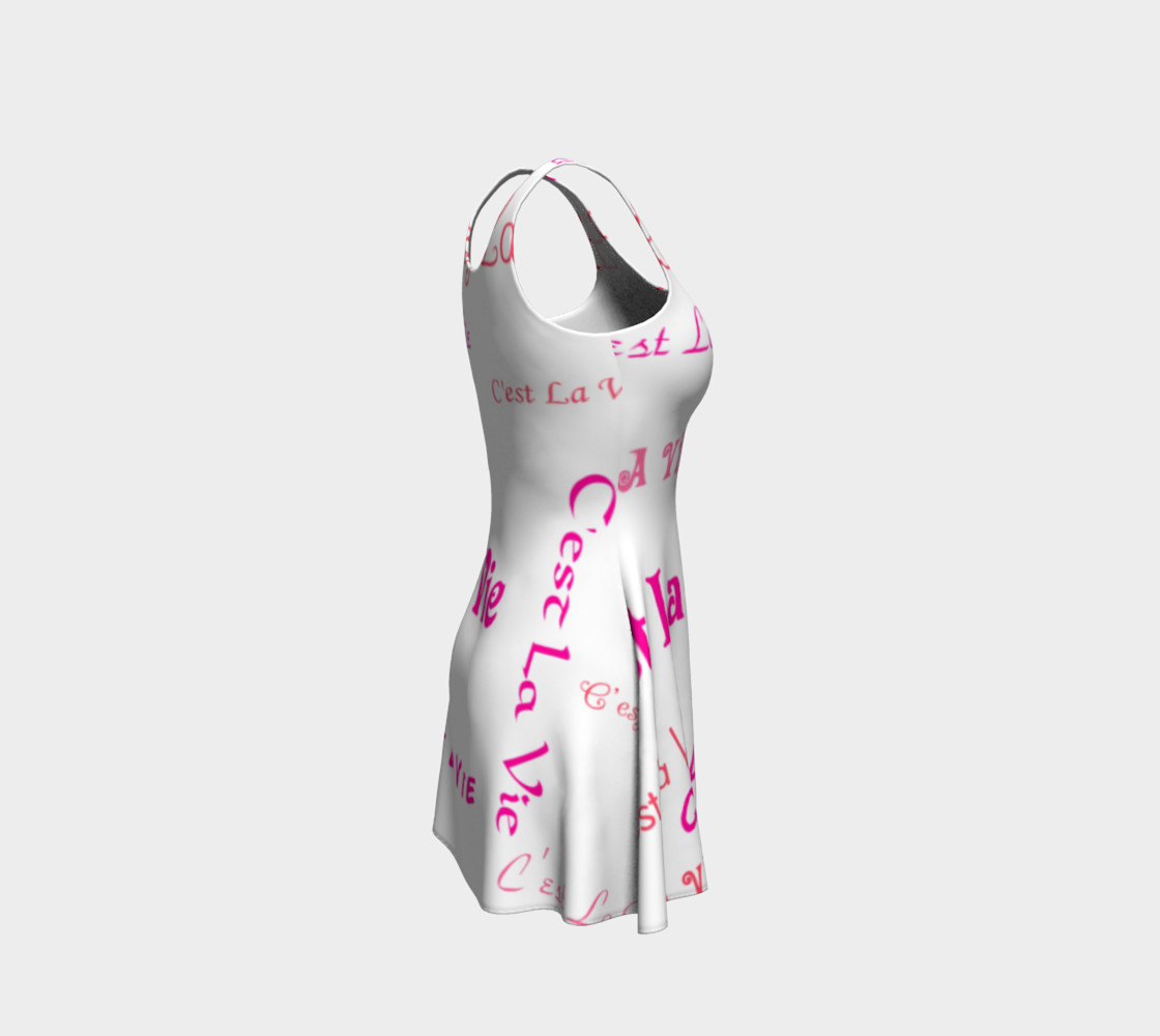 Fuchsia C'est La Vie Flare Dress preview #4