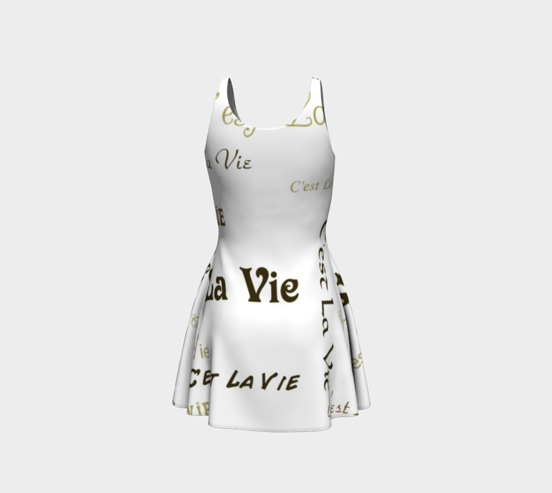 Mocha C'est La Vie Flare Dress preview #3