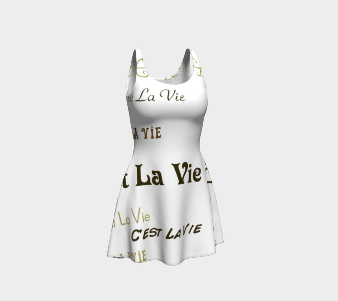 Mocha C'est La Vie Flare Dress preview #1