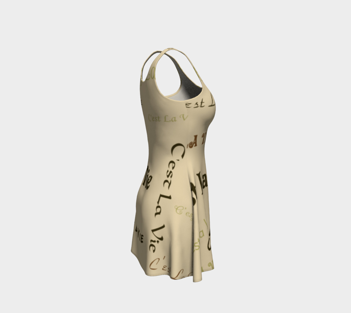 Coffee C'est La Vie Flare Dress preview #4