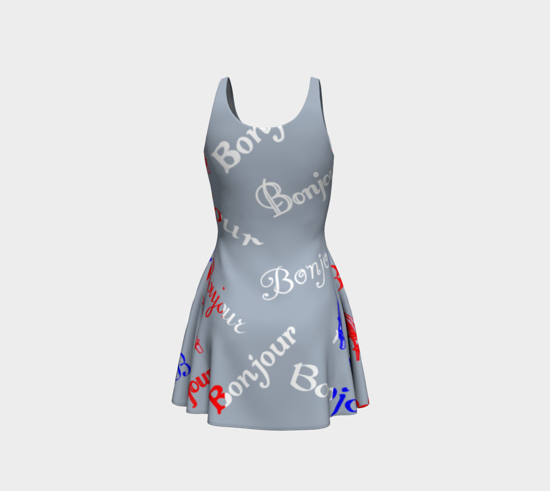 French Flag Bonjour Flare Dress preview #3