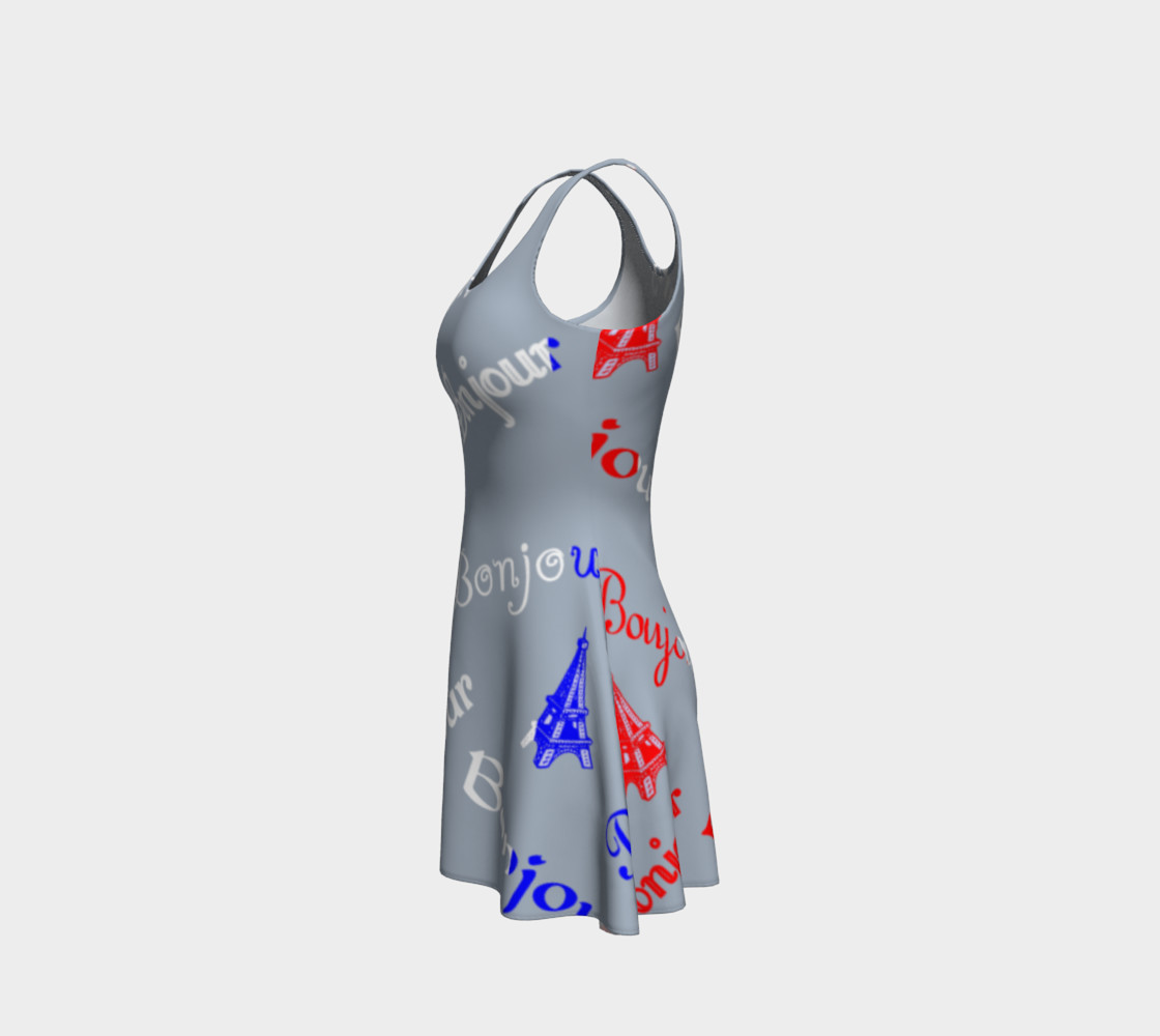 French Flag Bonjour Flare Dress preview #2
