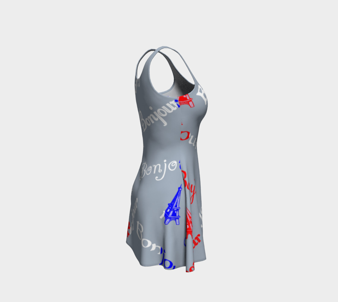 French Flag Bonjour Flare Dress preview #4