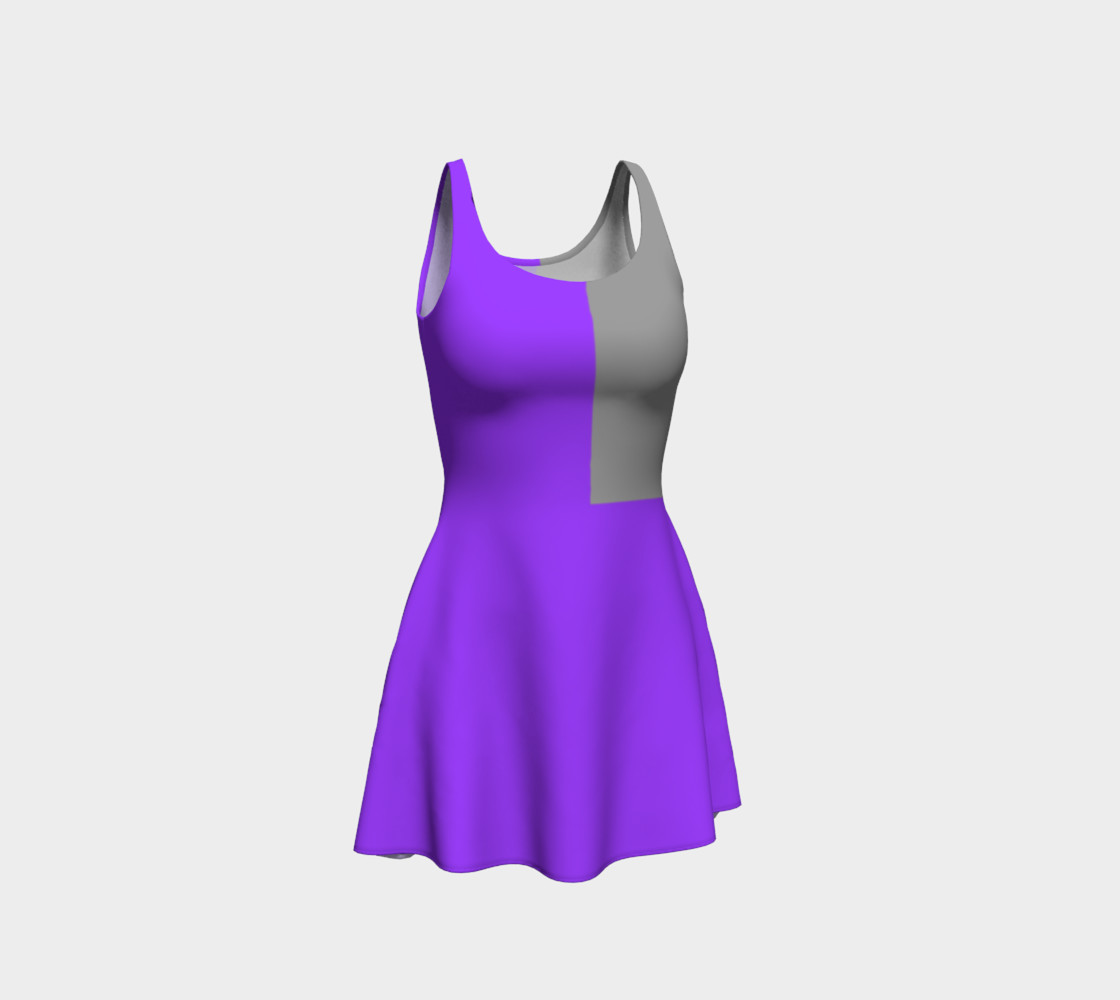 Retro in Purple Neon Flare Dress preview #1