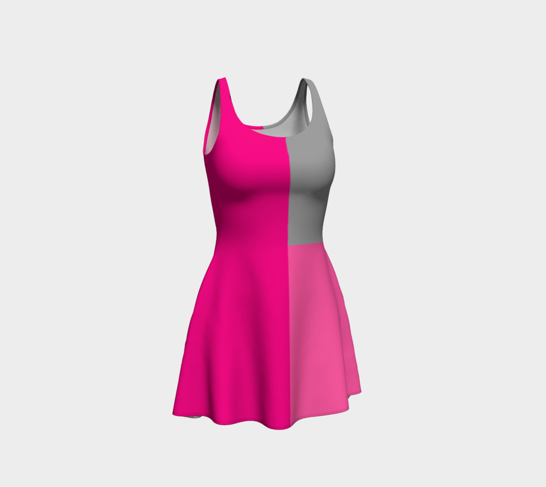 Pink Statement Flare Dress preview #1