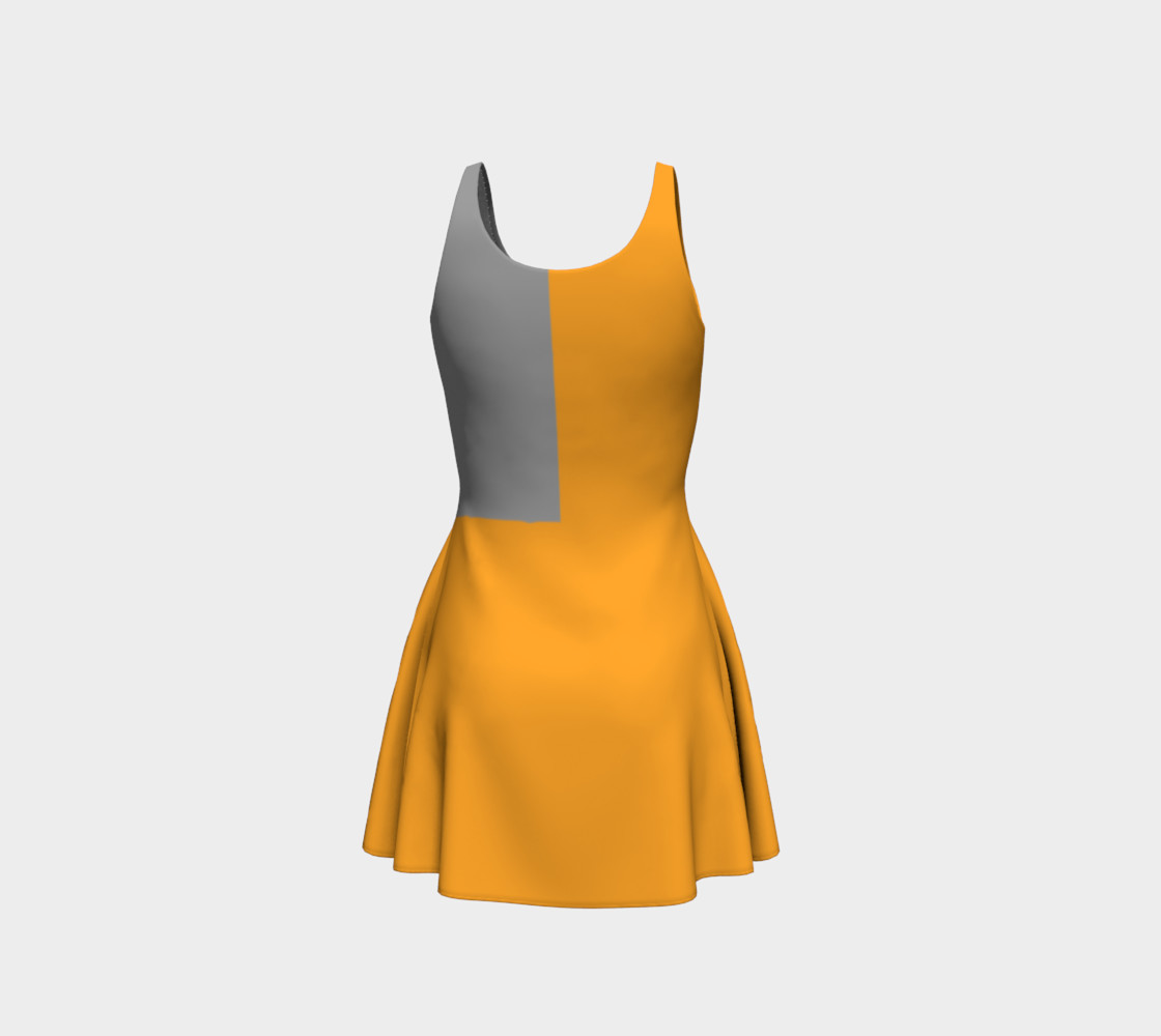 Retro in Orange Flare Dress preview #3