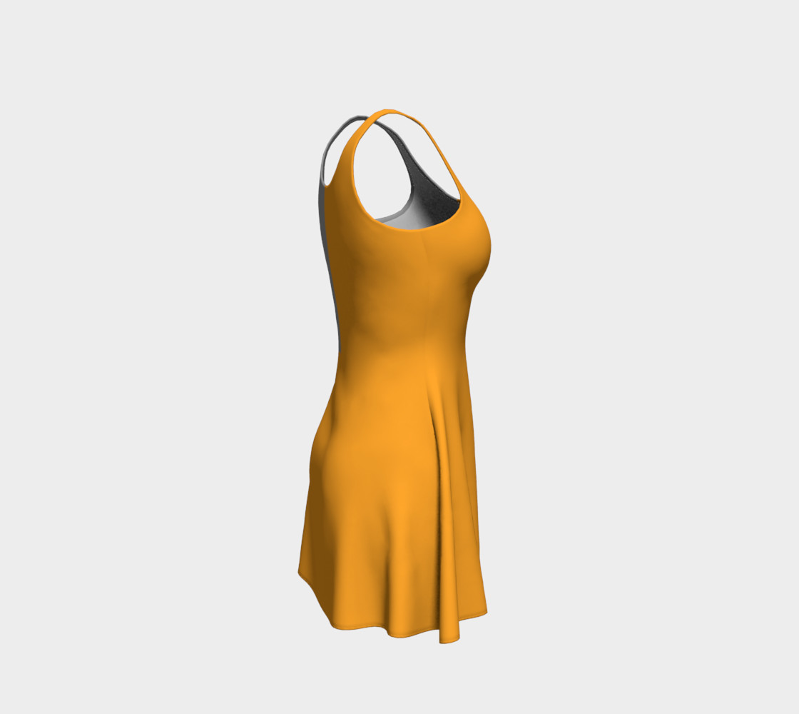 Retro in Orange Flare Dress preview #4