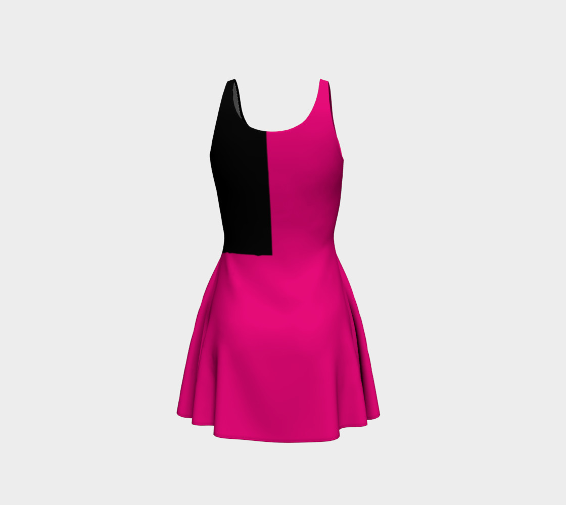 Retro in Fuchsia Neon Flare Dress thumbnail #4