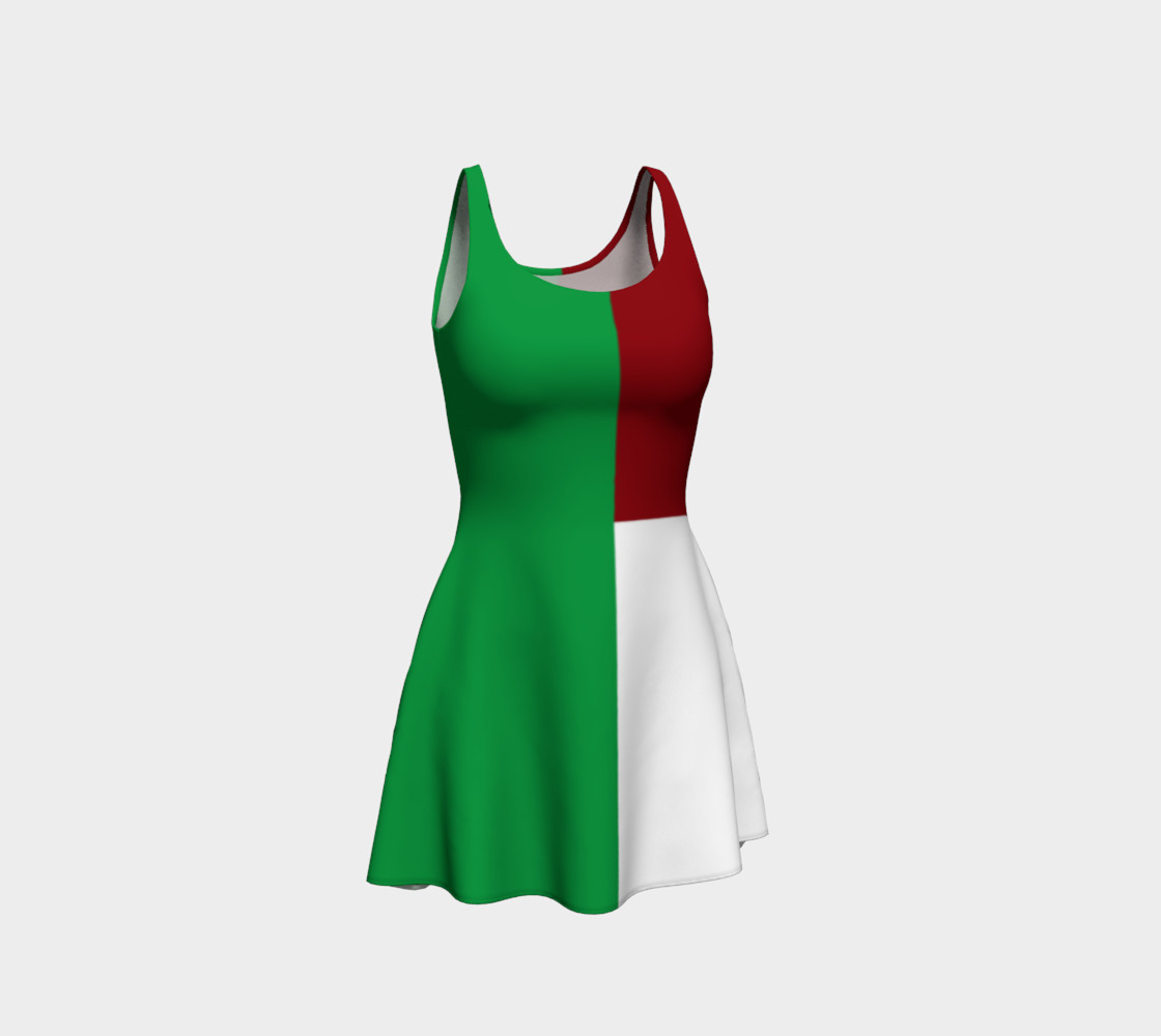 Italian Flag Flare Dress preview #1