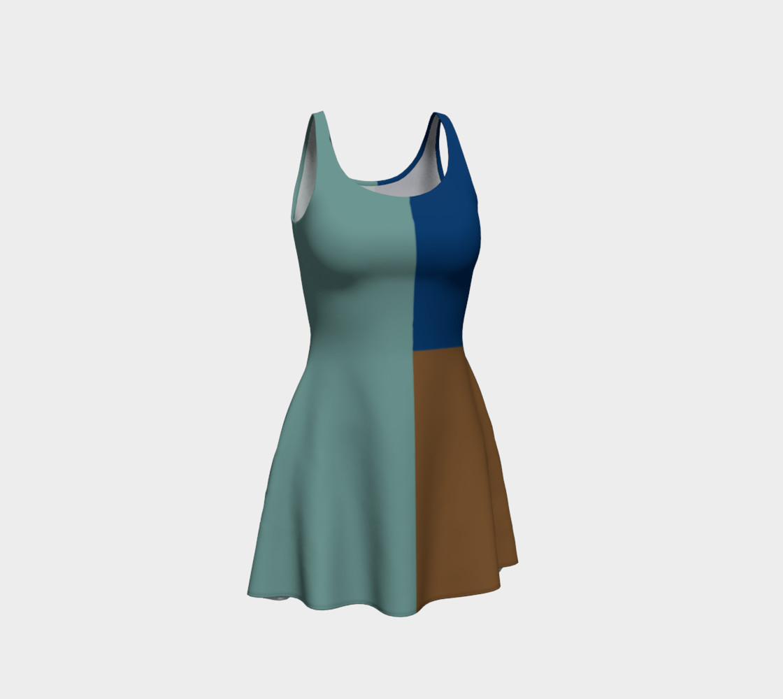 Out to Sea Flare Dress 3D preview