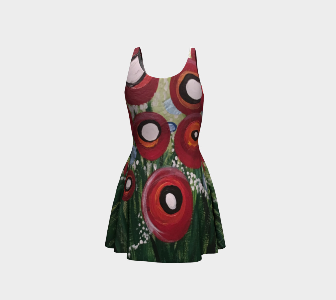 Whimsical Poppy Flare Dress preview #3