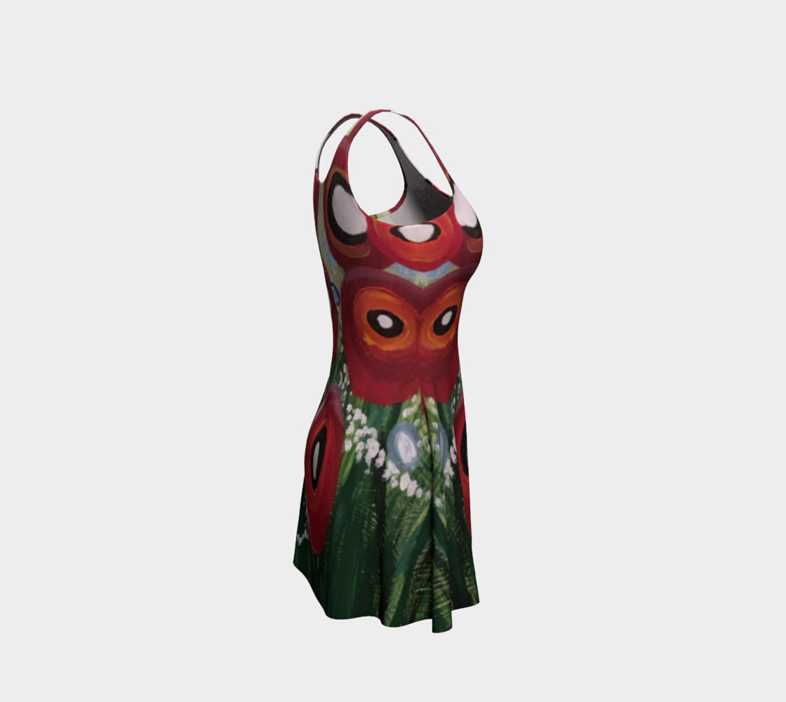 Whimsical Poppy Flare Dress preview #4