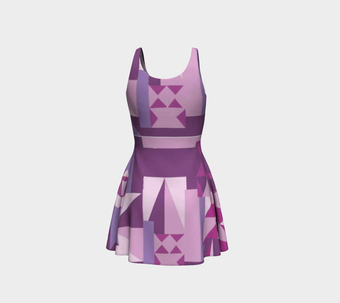 Purple All The Way Pattern Dress preview #3