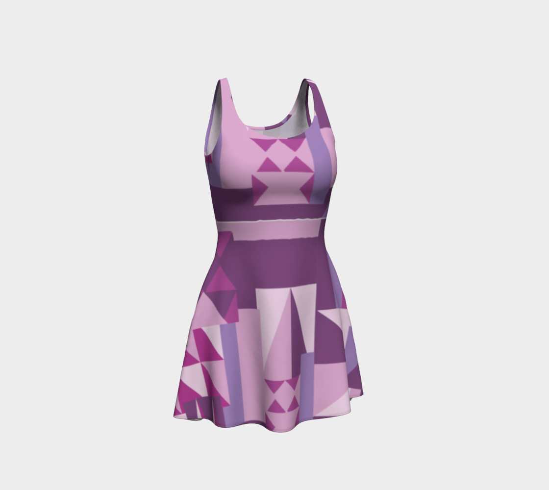 Purple All The Way Pattern Dress preview #1