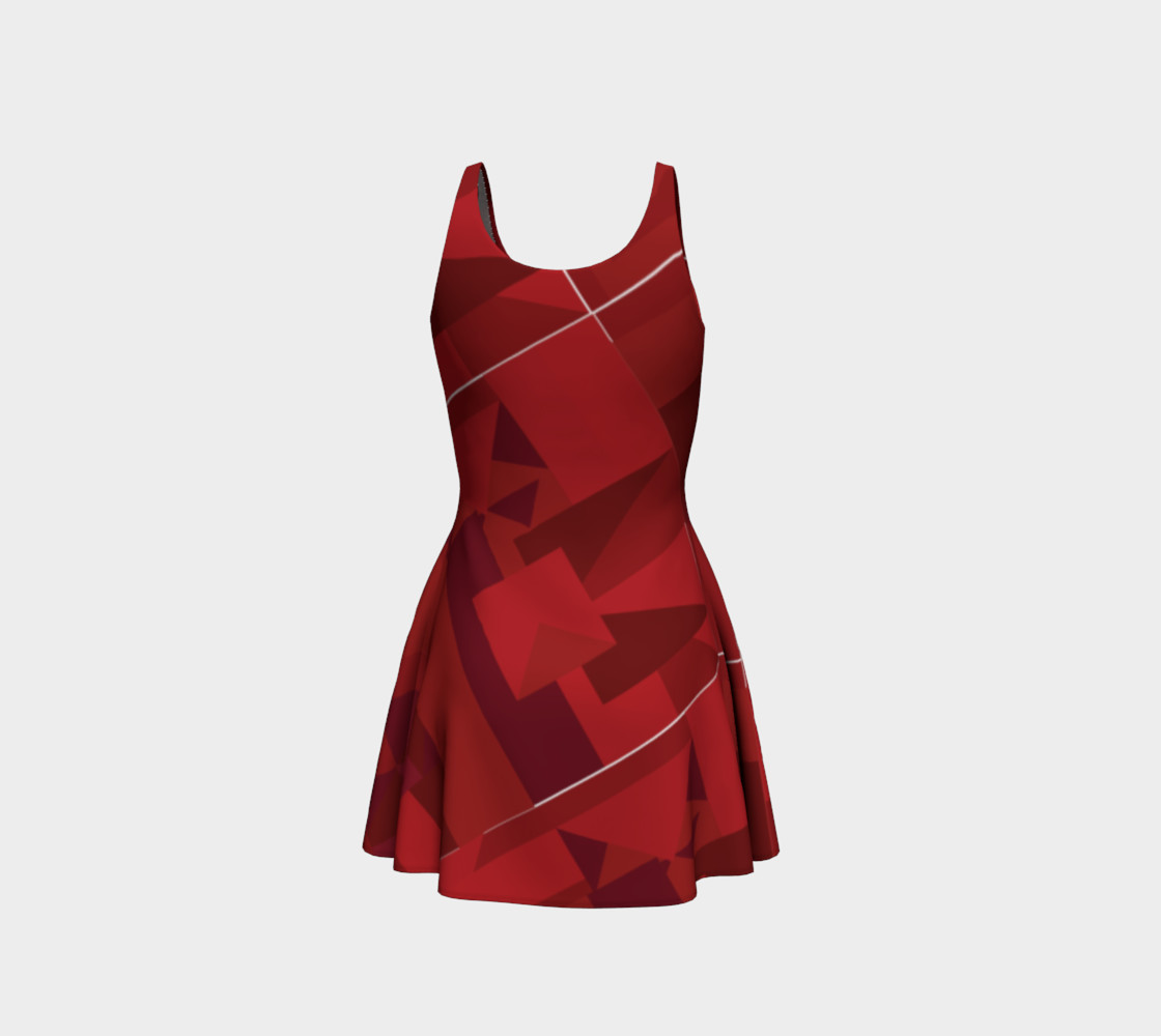 Dust Red Pattern Dress preview #3