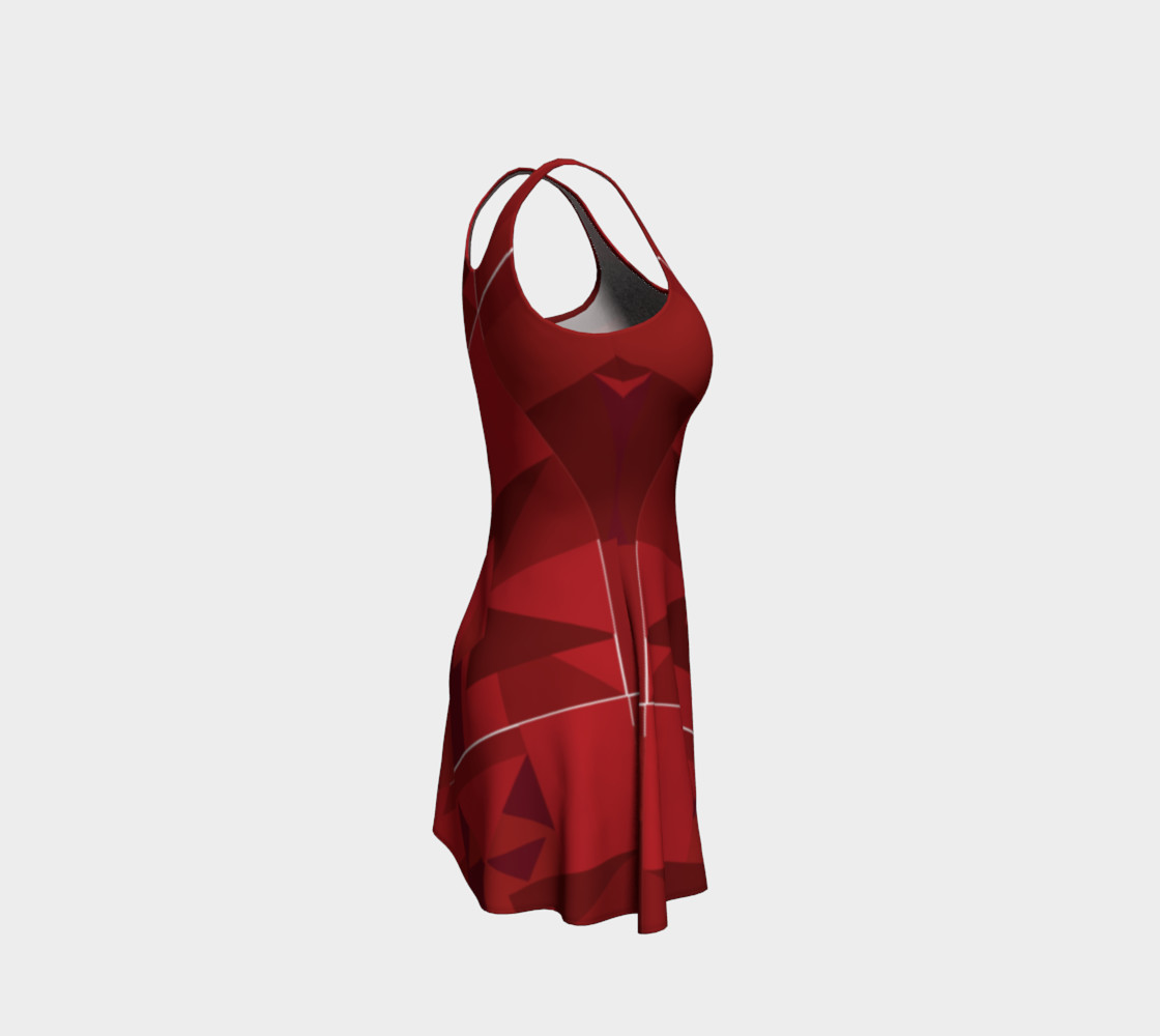 Dust Red Pattern Dress preview #4