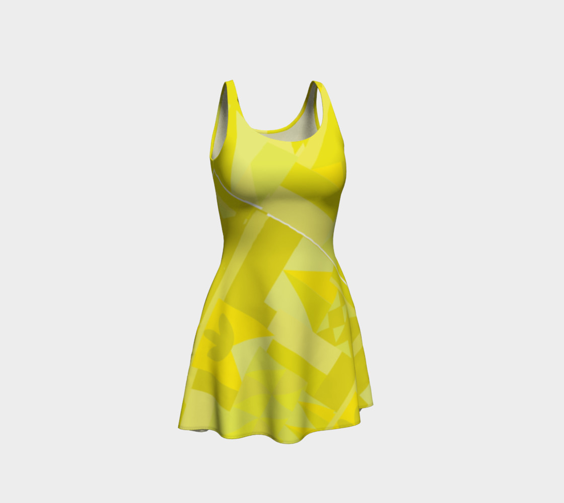 Sunny Yellow Pattern Dress preview #1