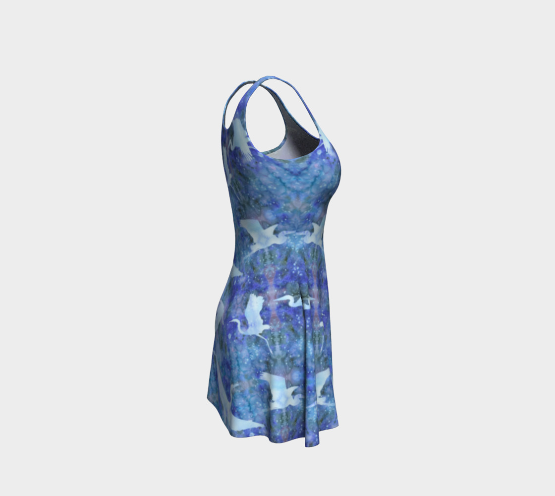 Starry Cranes - Flare Dress preview #4