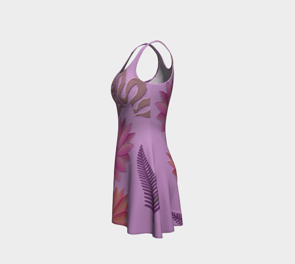 Faux Embossed Flower Flare Dress 106-3 preview #2
